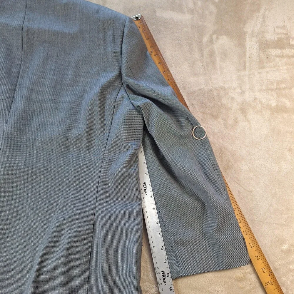Baroni Suit Mens 48 42x27 Gray Wool Super 150s Double Vent 2 Btn 2 Piece Formal